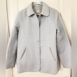 Anne Klein pale blue  Quilted light Jacket L